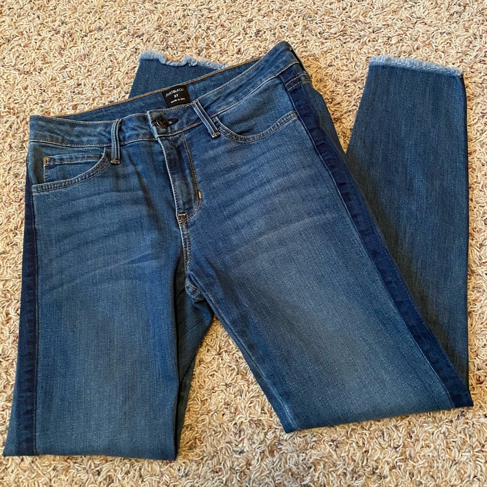 Just Black Frayed Jeggings